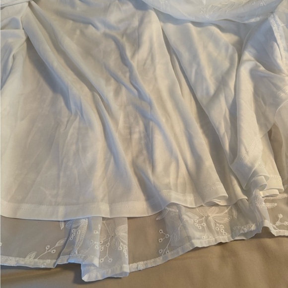 Lulus Time Well Spent White Maxi Dress Sz XL Embroidered Button Front Sleeveless - Picture 11 of 16